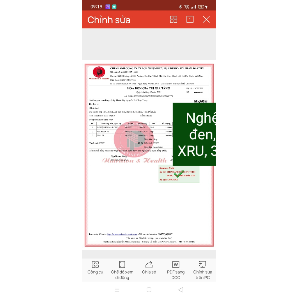 VIÊN NGHỆ ĐEN MẬT ONG Daktin Chai 100 g