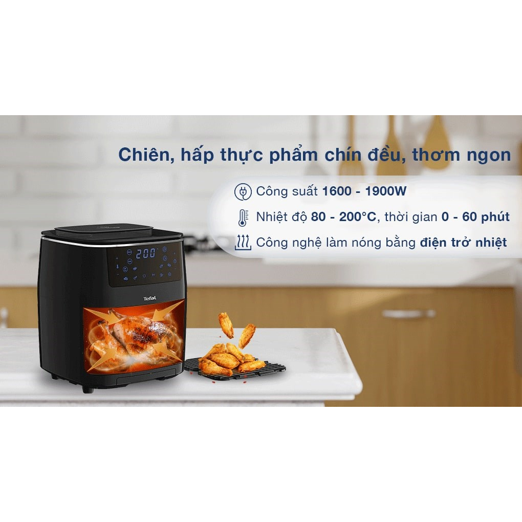 NỒI CHIÊN HƠI NƯỚC TEFA FW201815 6,5L HẤP,CHIÊN,NƯỚNG