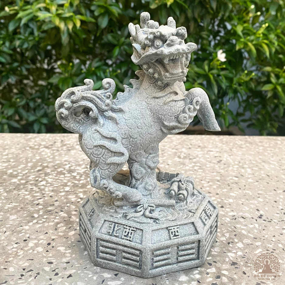 Tượng Kỳ Lân Phong Thủy Trấn Trạch Chiêu Tài Đá Sa Thạch 15, Quà Tặng Tân Gia Khai Trương Sinh Nhật