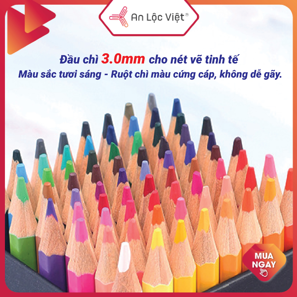 BỘ BÚT CHÌ MÀU DẦU ARTTRACK VẼ TRANH - HỘP 48 MÀU, 72 MÀU, 120 MÀU, VẼ ÊM NÉT- BỀN MÀU