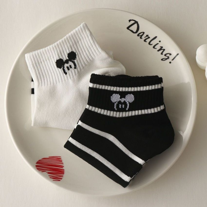 Sét 5 đôi tất nữ cổ ngắn cotton khử mùi kháng khuẩn co giãn tốt thấm hút mồ hôi,vớ nữ xinh phối màu TN06