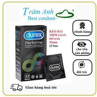 Bao cao su Durex kéo dài thời gian,Gân gai, mỏng,Ôm sát,