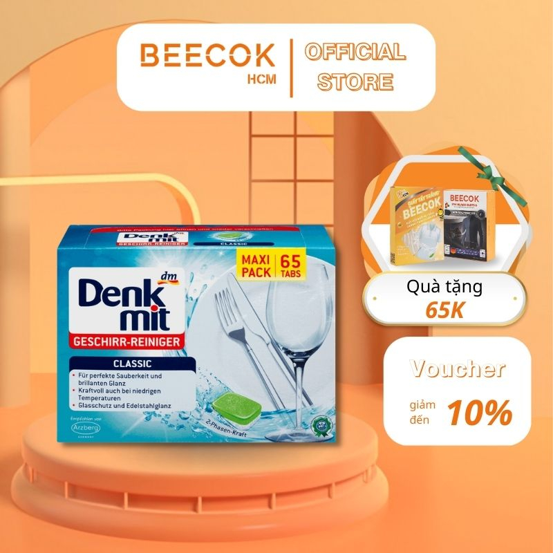 Viên rửa chén bát Denkmit 65 viên Hàng Đức