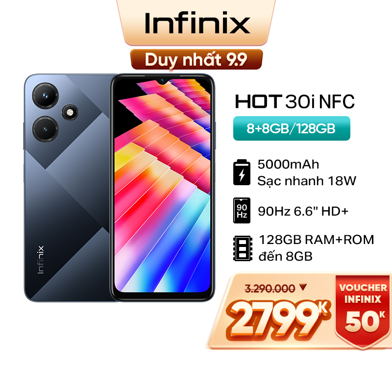 Điện Thoại Infinix Hot 30i NFC 8GB/128GB - Hàng Chính Hãng