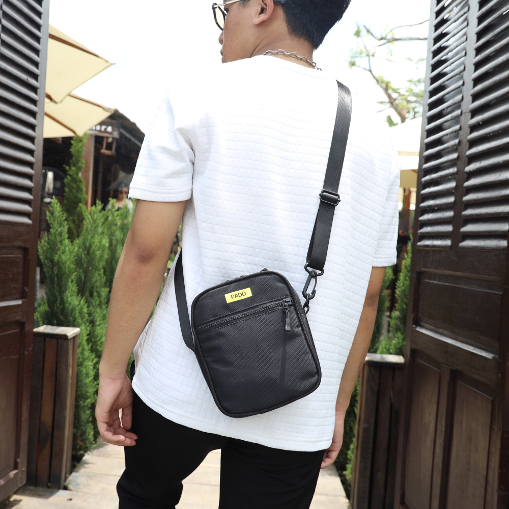 Túi đeo chéo nam nữ mini bags thời trang PADO 576 chất liệu trượt nước cao cấp
