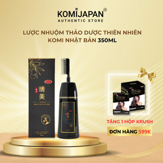 Bộ Lược nhuộm tóc thảo dược nhiên nhiên 350ml & Dầu xả cho tóc nhuộm Komi Nhật Bản 280gr