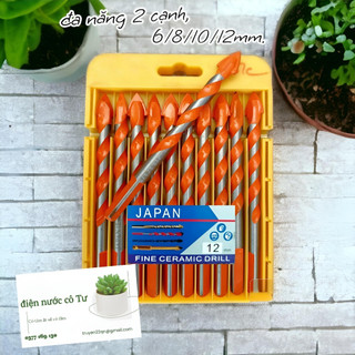 Mũi khoan đa năng Japan cam 6/8/10/12 li - Khoan bê tông/kính/gạch men/thủy tinh