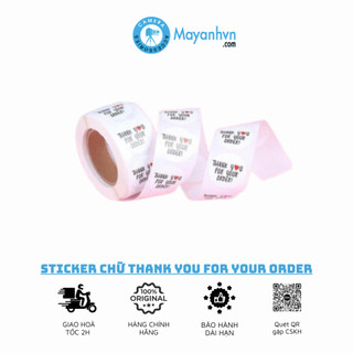 Cuộn 500 Sticker Chữ Thank You For Your Order