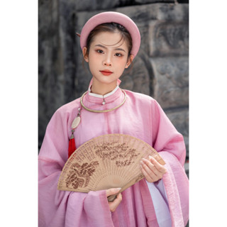 Áo ngũ thân tay thụng nữ, áo tấc tưo xước mịn 2 lớp-Việt phục Nam duyên