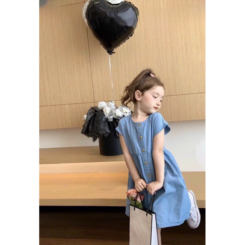 Váy cho be gái zin lụa mềm mịn 12-38kg nhà mộc baby store b226