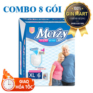 Combo 8 gói tã quần Merzy/ Kyhope M/L gói 7 miếng