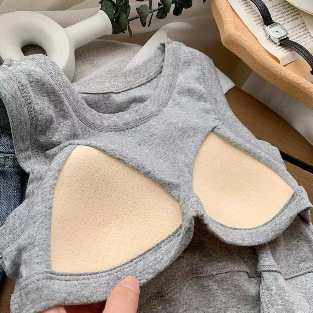 Áo croptop nữ cotton co dãn 4 chiều, Áo ba lỗ mút mỏng thấm hút tốt, thoáng mát SAVILL B545