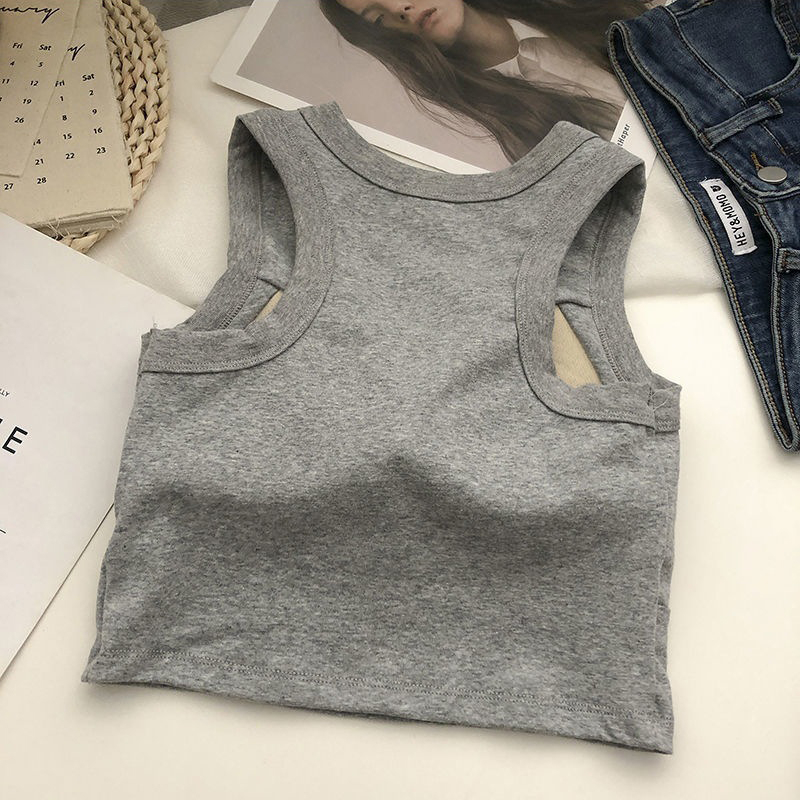 Áo croptop nữ cotton co dãn 4 chiều, Áo ba lỗ mút mỏng thấm hút tốt, thoáng mát SAVILL B545