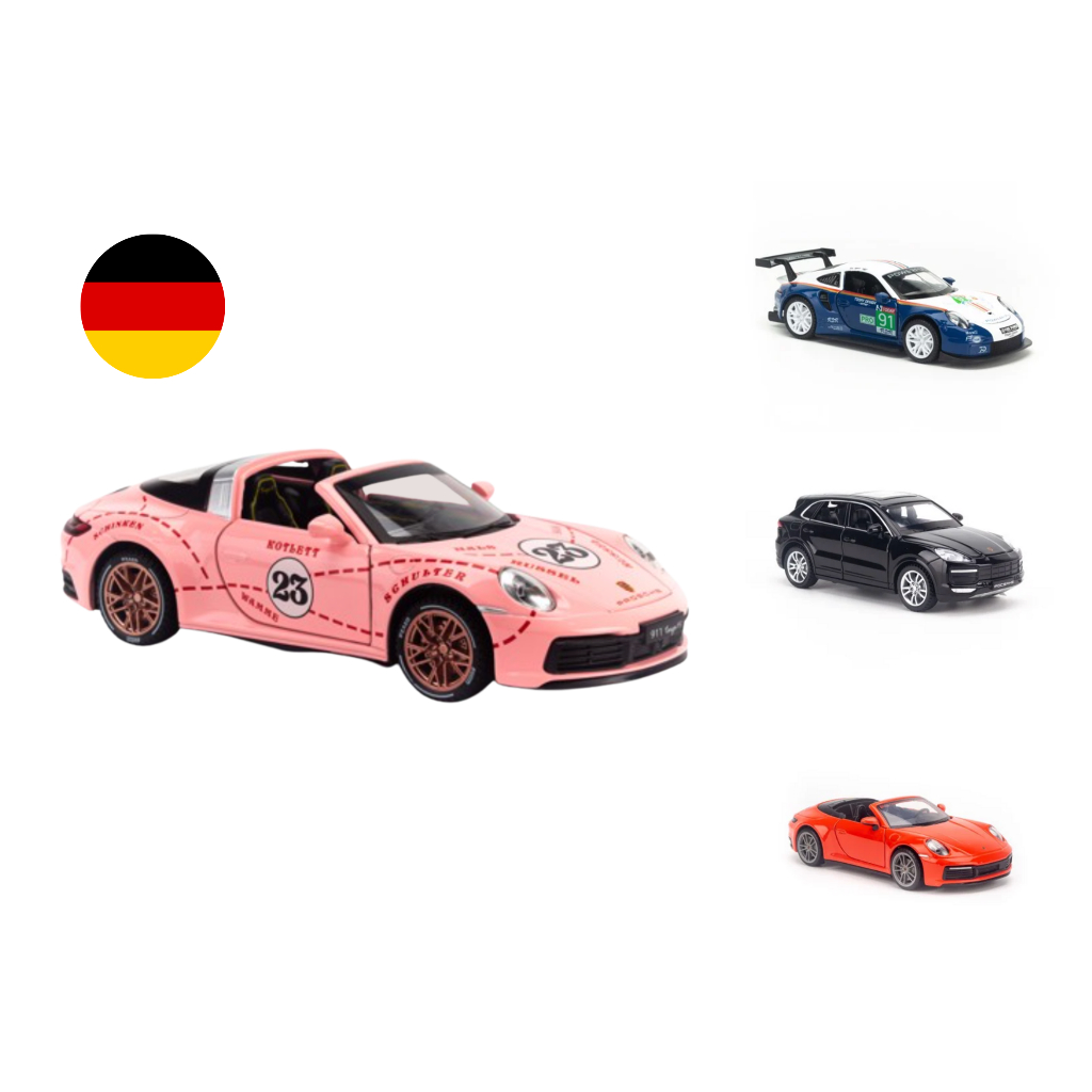 Mô hình xe Porsche Targa 4S, Cayenne Turbo, RSR Today Design Winner, Carrera Cabriolet, GT2 RS 2019 1:32