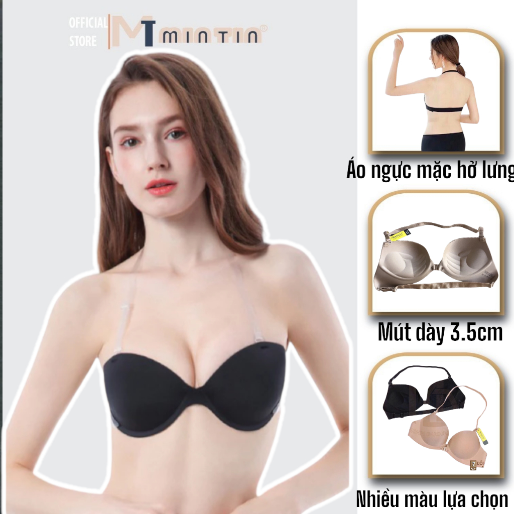 Áo ngực mặc áo yếm mút dày dây trong dành cho đầm hở lưng TẶNG DÂY TRONG MẶC HỞ LƯNG Áo lót nâng ngực [MinTin]