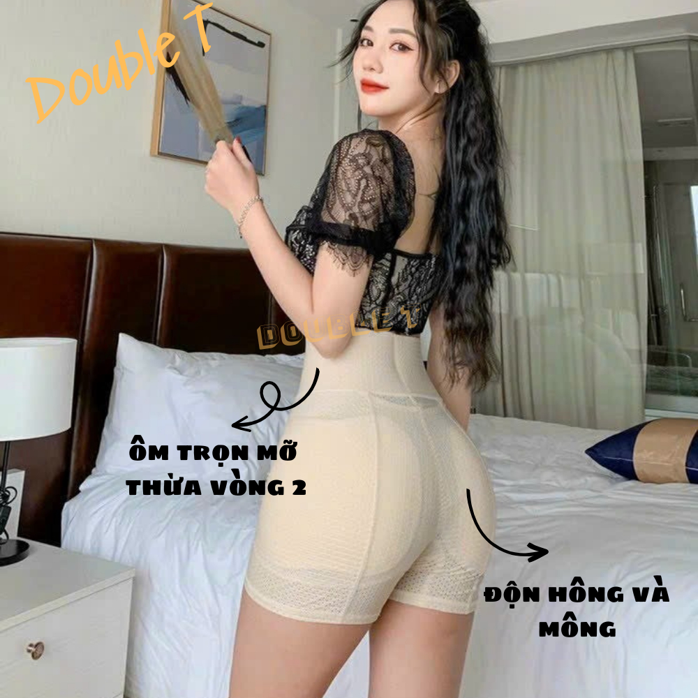 Quần lót nữ siêu độn hông mông, gen gọn mỡ vùng bụng, chất liệu cao cấp loại 1, thông hơi thoáng khí nhẹ nhàng Double T