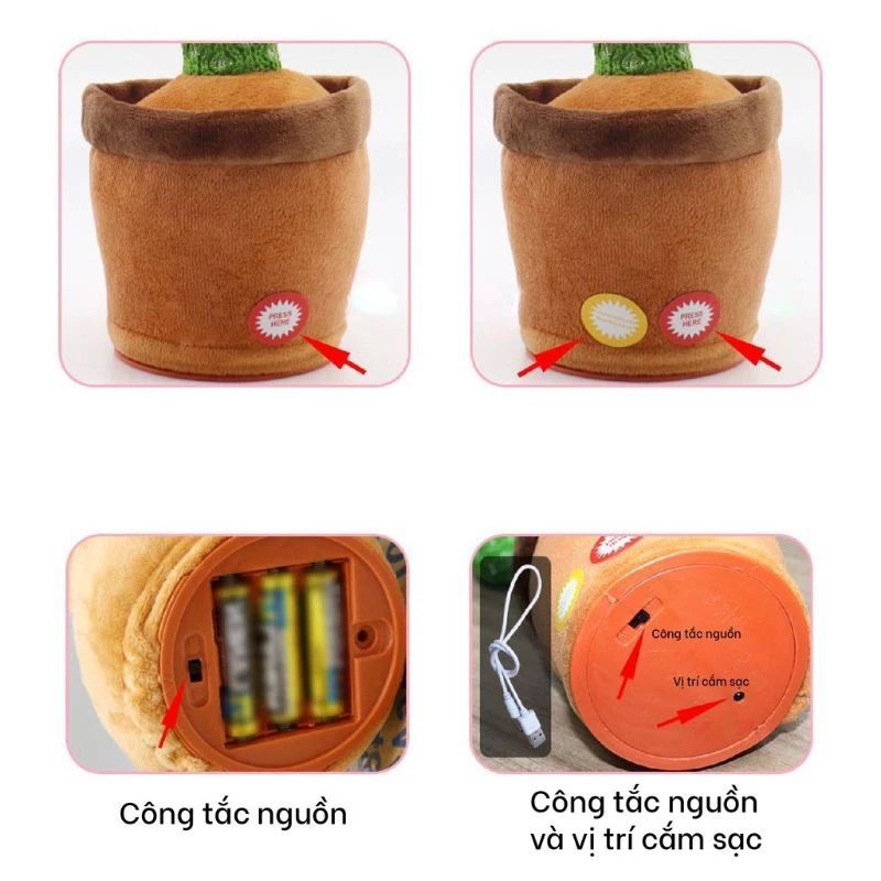 Giá xả kho Cây xương rồng xanh hát , nhảy múa, nhại giọng nói vui nhộn cho bé