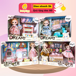 Búp bê công chúa baby có khớp BJD cử động chân tay cho bé gái bộ đồ chơi búp bê em bé 2 3 4 5 6 7 8 9 tuổi Babyegg