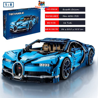 Mô hình lắp ráp Lego siêu xe Bugatti Chiron và Lamborghini EKP 37 tỉ lệ 1:8 hàng chuẩn loại I