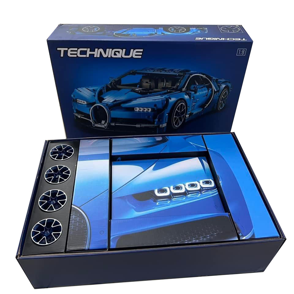 Mô hình lắp ráp Lego siêu xe Bugatti Chiron và Lamborghini EKP 37 tỉ lệ 1:8 hàng chuẩn loại I