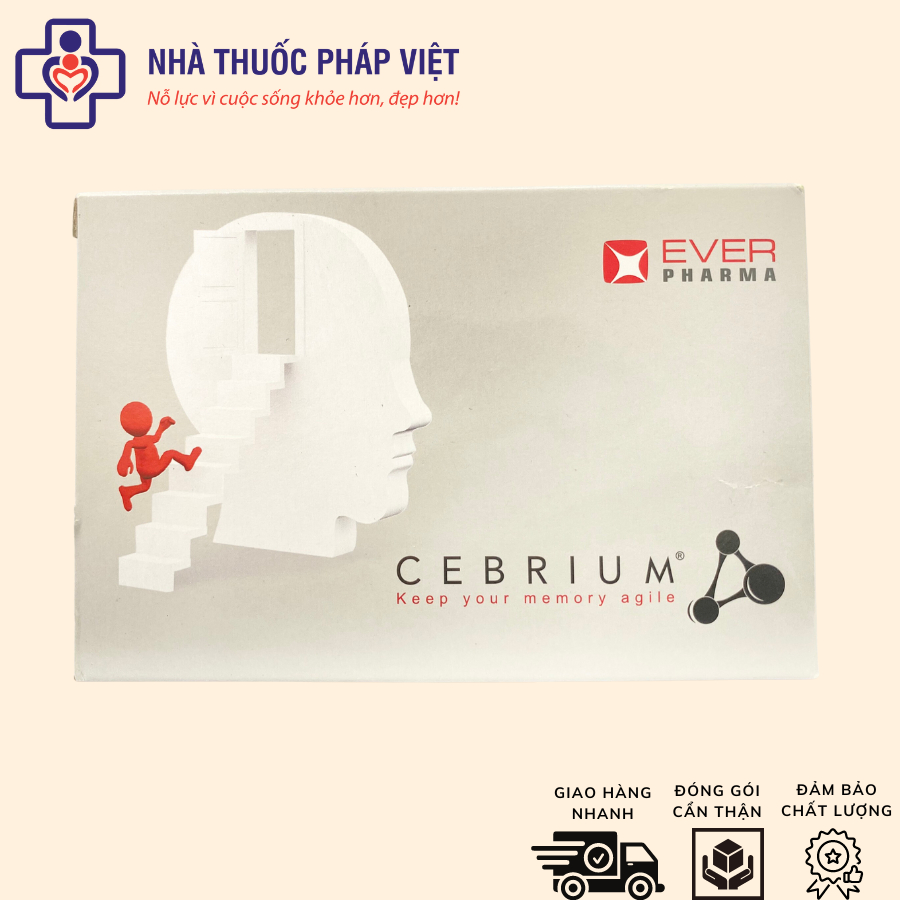 VIÊN UỐNG CEBRIUM GIÚP CẢI THIỆN CHỨC NĂNG NHẬN THỨC VÀ TRÍ NHỚ CHO NGƯỜI SAU ĐỘT QUỴ (B/30cap)