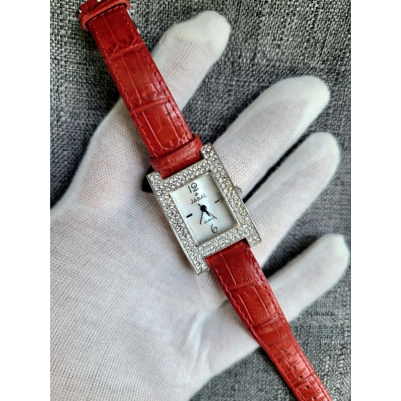 Đồng hồ nữ Tank đính đá Nhật hiệu Jabal