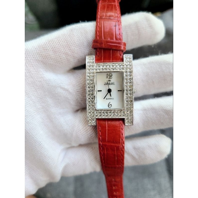 Đồng hồ nữ Tank đính đá Nhật hiệu Jabal