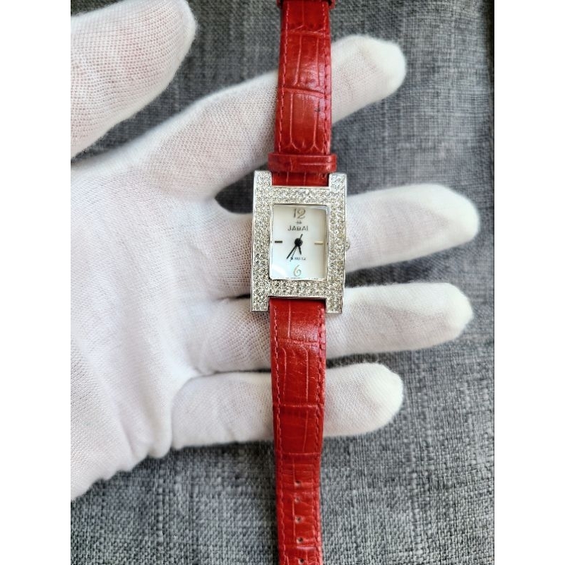 Đồng hồ nữ Tank đính đá Nhật hiệu Jabal