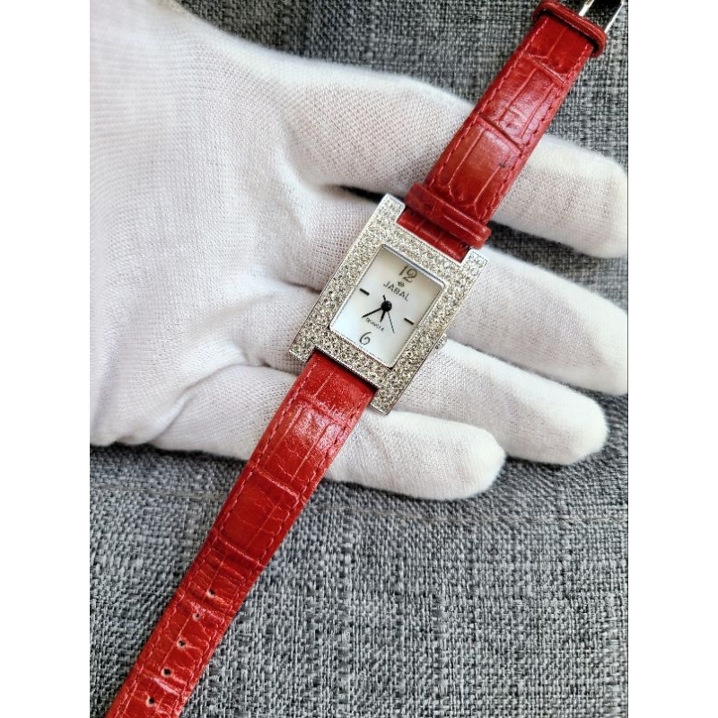 Đồng hồ nữ Tank đính đá Nhật hiệu Jabal