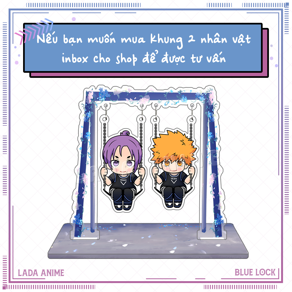 Standee Xích Đu Anime Bóng Đá BLUELOCK Tùy Chọn Nhân Vật Và Khung Xích Đu, Mô Hình Anime BLUE LOCK Mica Acrylic