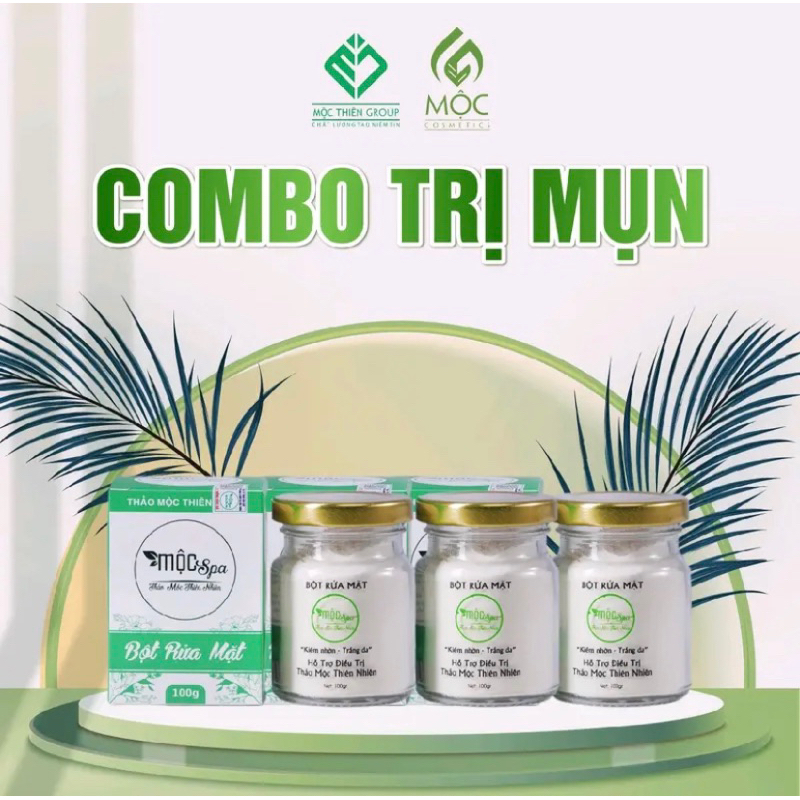 combo 3 bột rửa mặt thảo mộc