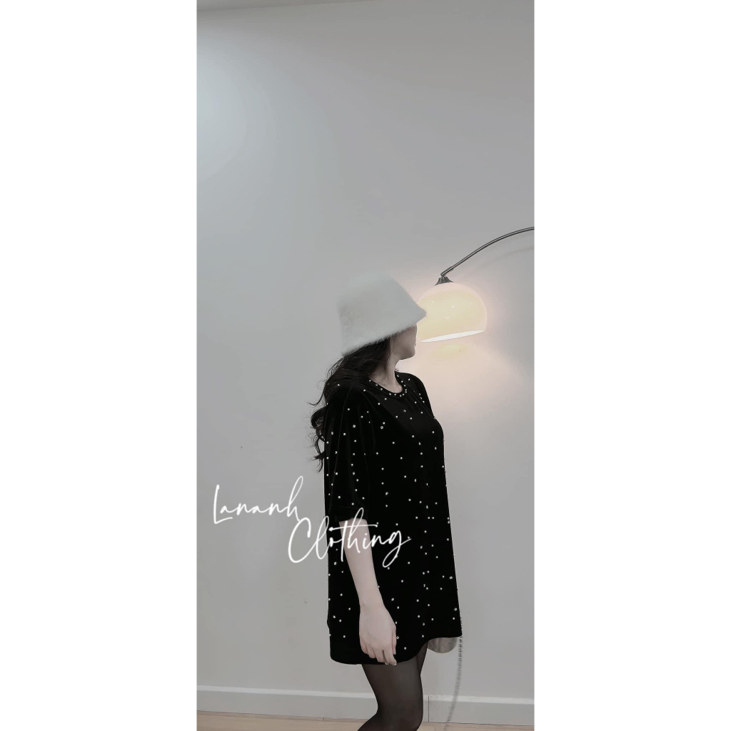 Áo nhung dấu quần nhũ đá siêu hot hit BN124