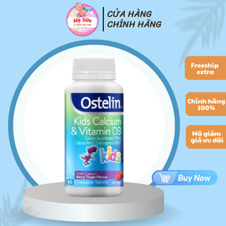 Viên uống bổ sung vitamin D và canxi Vitamin D & Calcium Ostelin Kids cho bé của Úc - Hộp 90 viên