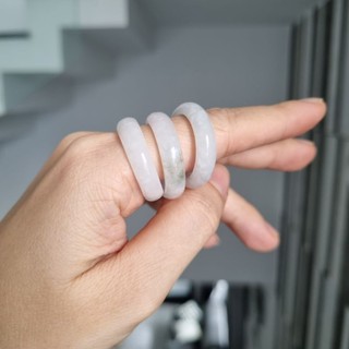 Nhẫn ngọc trắng bản nhỏ ni 19.5