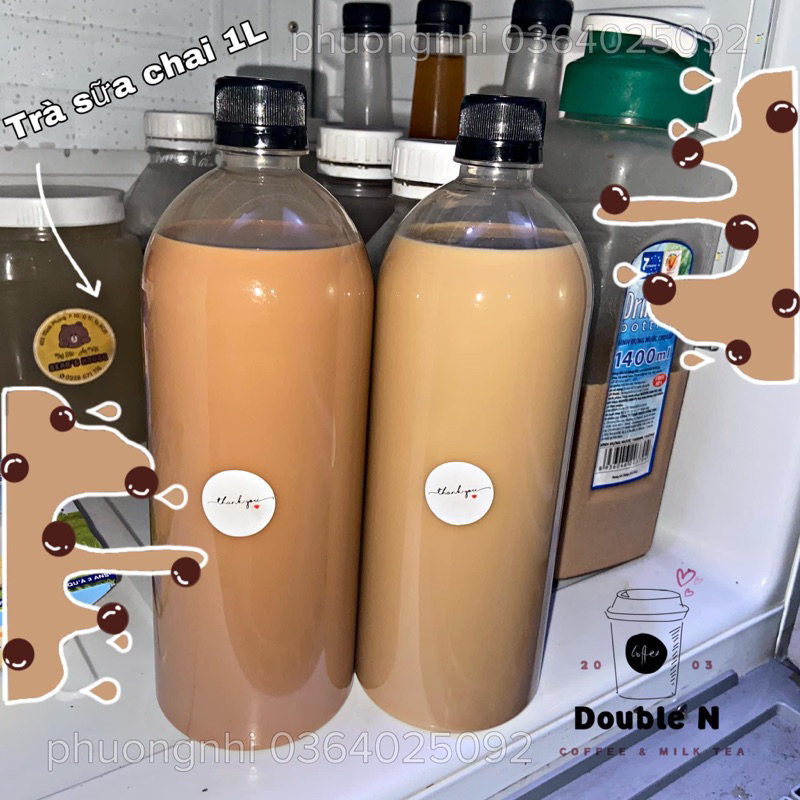 Trà sữa nhà làm chai 330ml tặng topping ngẫu nhiên