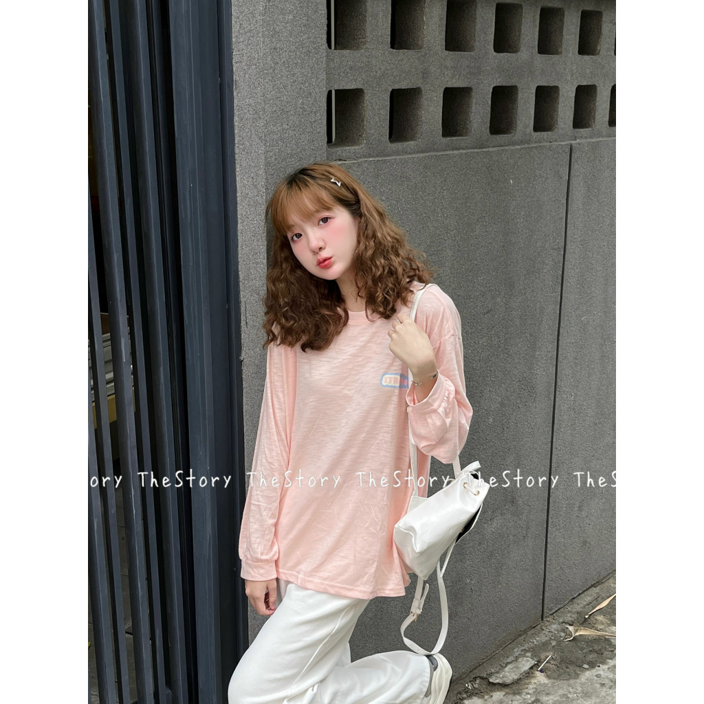 Áo thun nữ tay dài bo mỏng STR ROOM  A1551