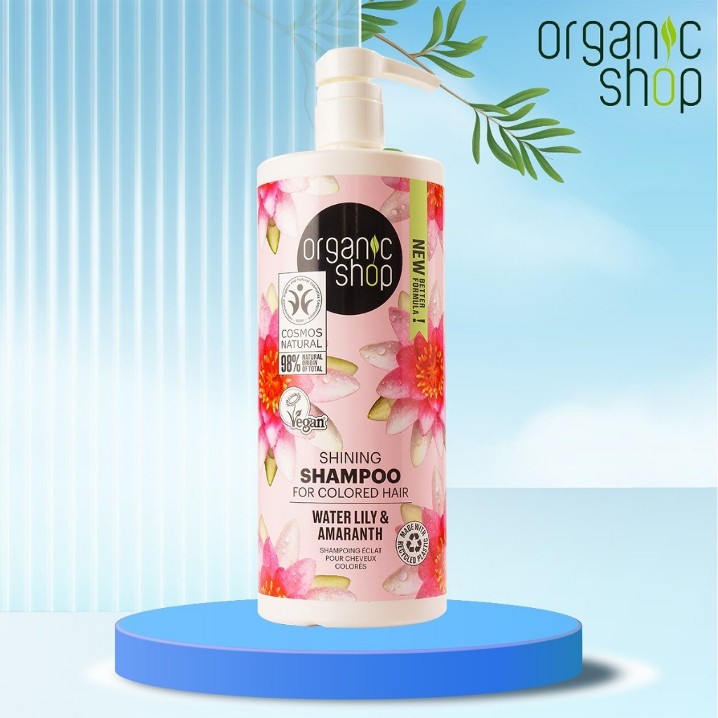 Dầu Gội ORGANIC SHOP Chăm Sóc Chuyên Sâu Cho Tóc Nhuộm Chiết Xuất Từ Hoa Súng và Dầu Rau Dền Dung Tích1000ml