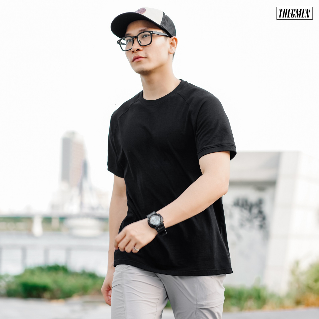 Áo thun Raglan T - Shirt 100% Cotton, form Slimfit - THE GMEN ELEGANT EST 2017