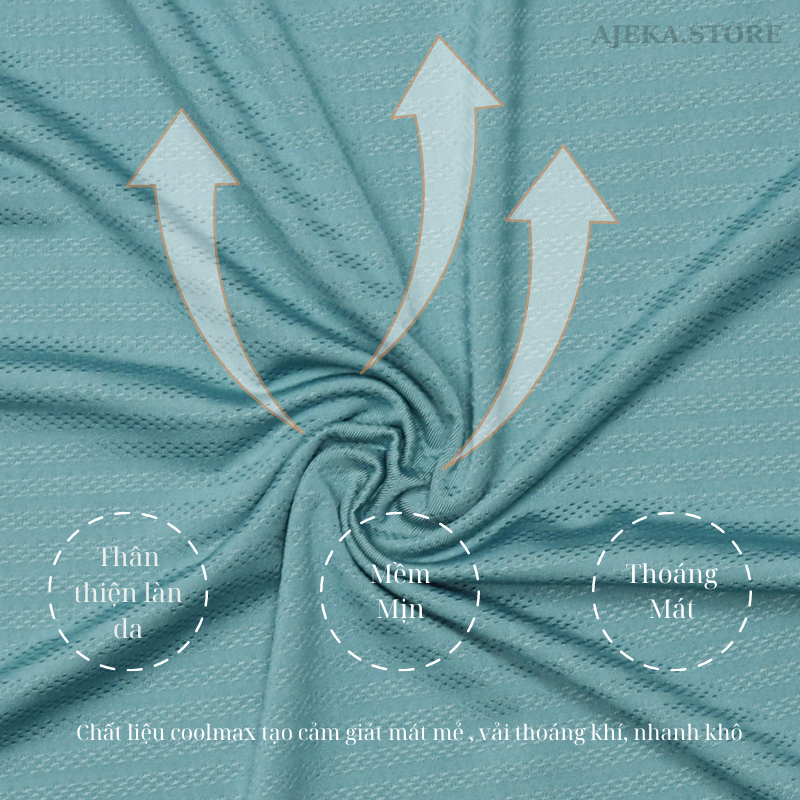 Áo thun thể thao nam AJE.KA J03 chất coolmax thể thao mát lạnh thoáng khí,vận động thoải mái