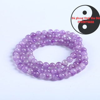 vòng tay thach anh tím lavender có kiểm định