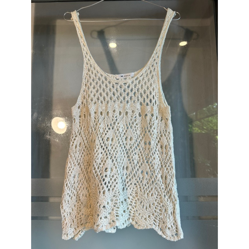 Áo hai dây len móc freesize