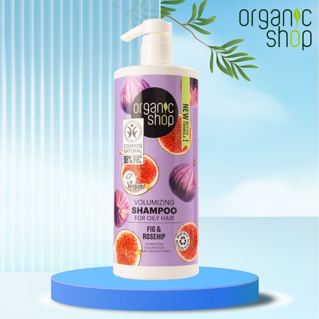 Dầu Gội Kiềm Dầu ORGANIC SHOP Giúp Tóc Bồng Bềnh Suôn Mượt Chiết Xuất Từ Quả Sung Ngọt Mỹ và Nụ Tầm Xuân Dung Tích1000ml