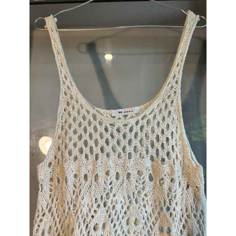 Áo hai dây len móc freesize