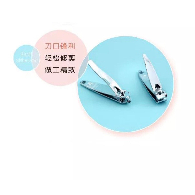 Set 2 Bấm Móng Tay Cute Hộp Nhựa, hộp 2 bấm móng tay