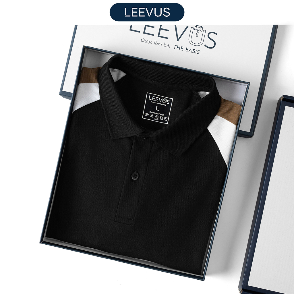 Áo Polo nam HOWLL LEEVUS phối màu raglan, vải CVC cá sấu, form regular APL304