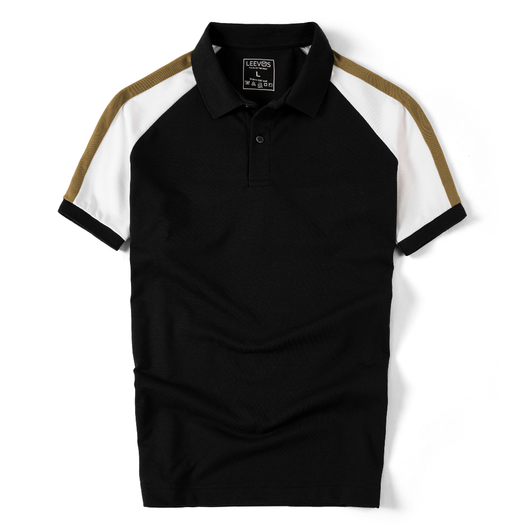 Áo Polo nam HOWLL LEEVUS phối màu raglan, vải CVC cá sấu, form regular APL304