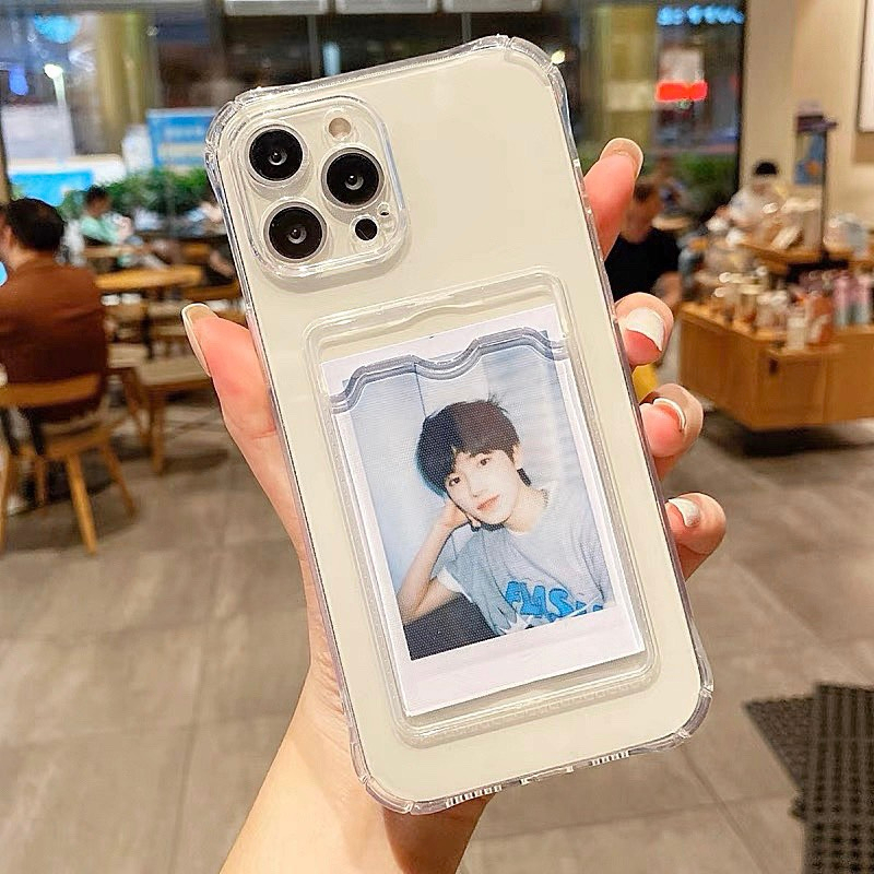 Ốp Iphone silicon có khe đựng thẻ 6/6s/7/8/6 Plus/6s Plus/7 Plus/8 Plus/X/Xs/Xs Max/11/12/13/14/15/Pro/ProMax/Plus/Prm