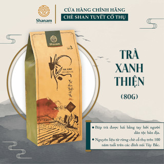 Trà Xanh Thiện, Lục Trà Shan Tuyết Cổ Thụ Tự Nhiên Túi 80g - Shanam