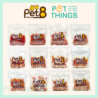  Thịt Gà Sấy Mềm Cho Chó PET8 Thái Lan thưởng ăn vặt 