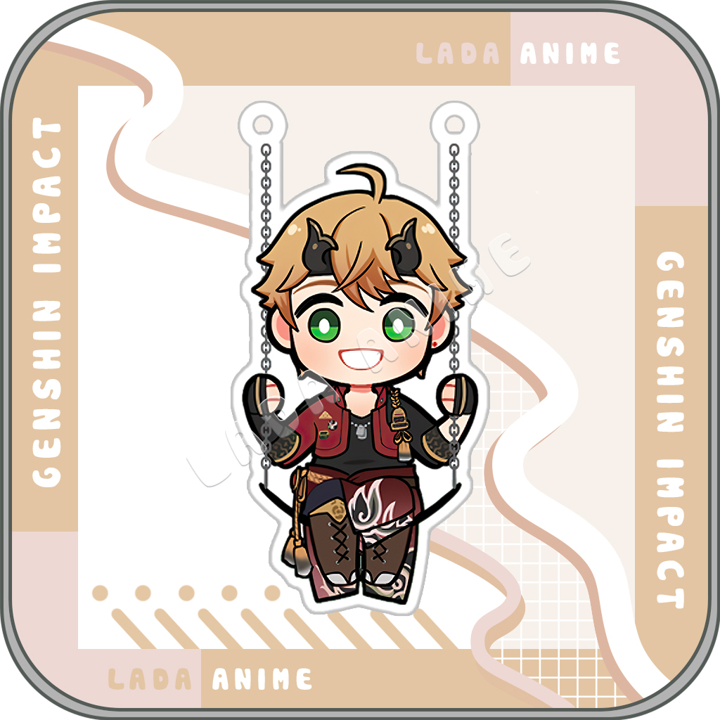 Standee Xích Đu Game Genshin Impact Tùy Chọn Nhân Vật Và Khung Xích Đu Mẫu 1,2, Mô Hình Acrylic Mica Trang Trí Để Bàn